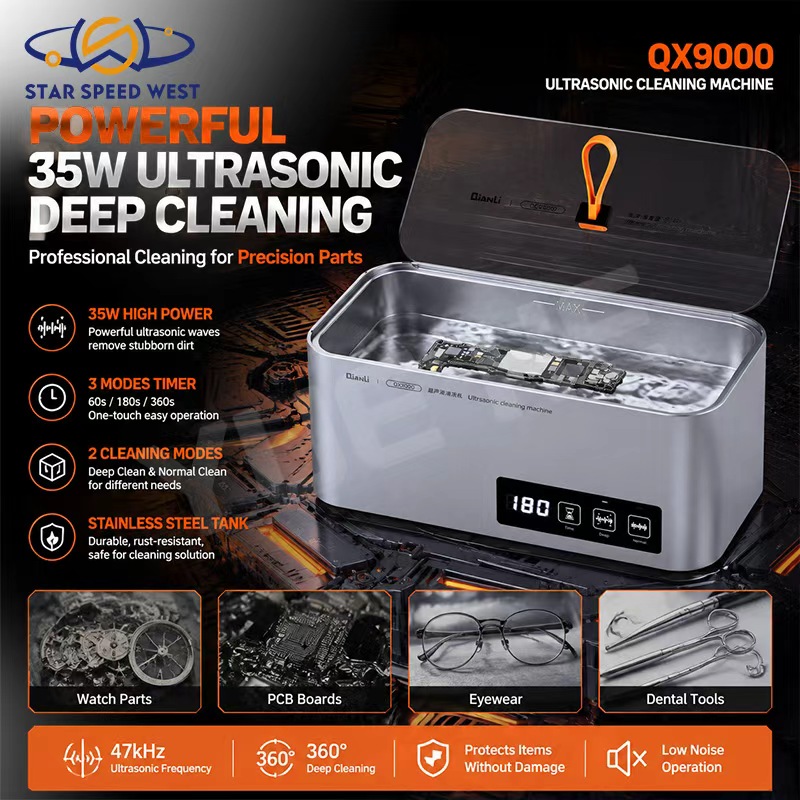 Body Jewelry Repair - Ультразвуковой очиститель QIANLI QX9000, 35 Вт,