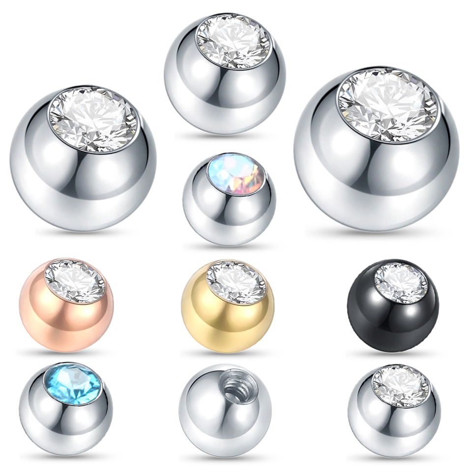Body Jewelry Replacement Ball - 10 шт., сменные шарики из нержавеющей