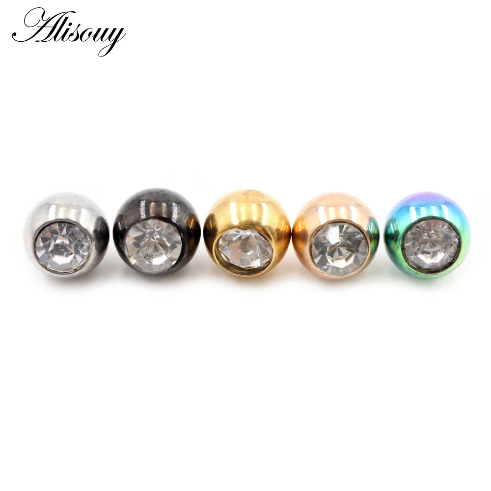 2 штуки, 14G/16G, циркон, нерж – обзор и цена Body Jewelry Replacement Ball