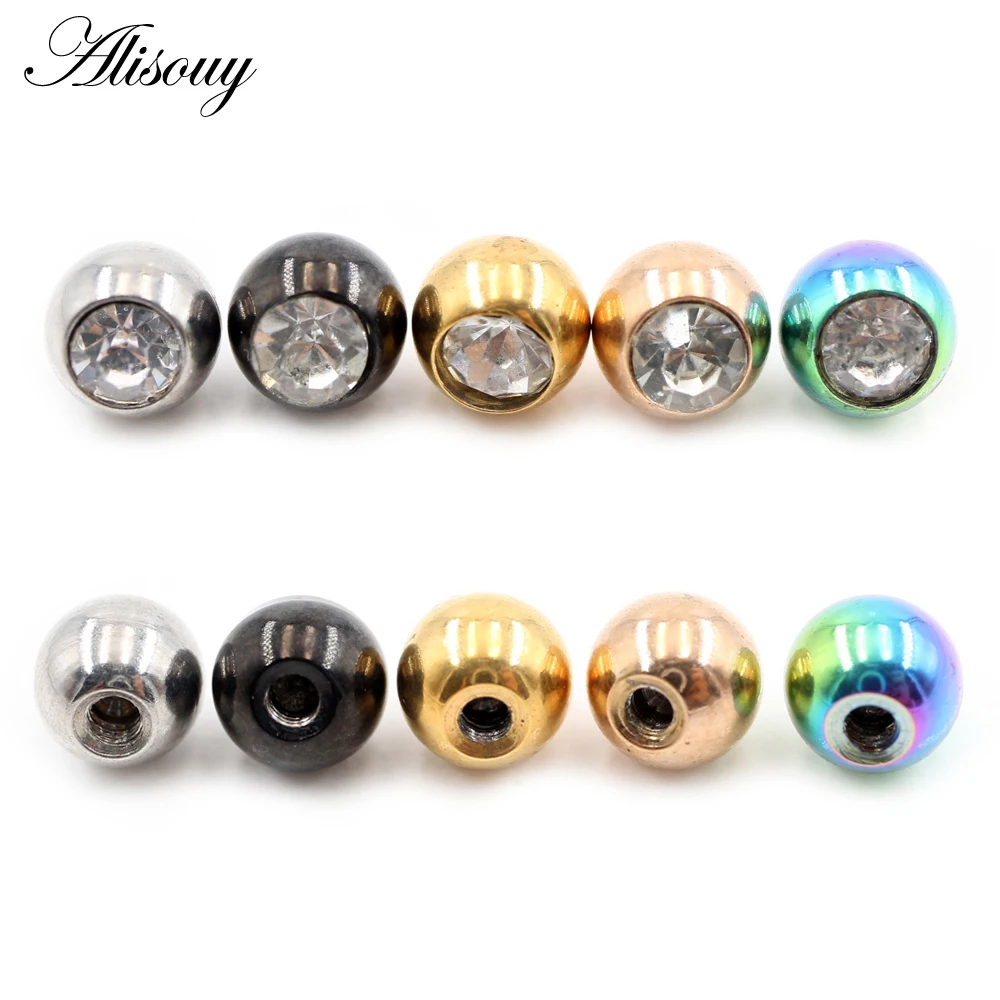 2 штуки, 14G/16G, циркон, нерж – обзор и цена Body Jewelry Replacement Ball