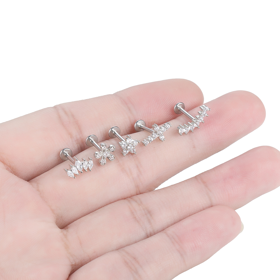 1 шт., серьги-гвоздики для пир – обзор и цена Body Jewelry Surgical Steel
