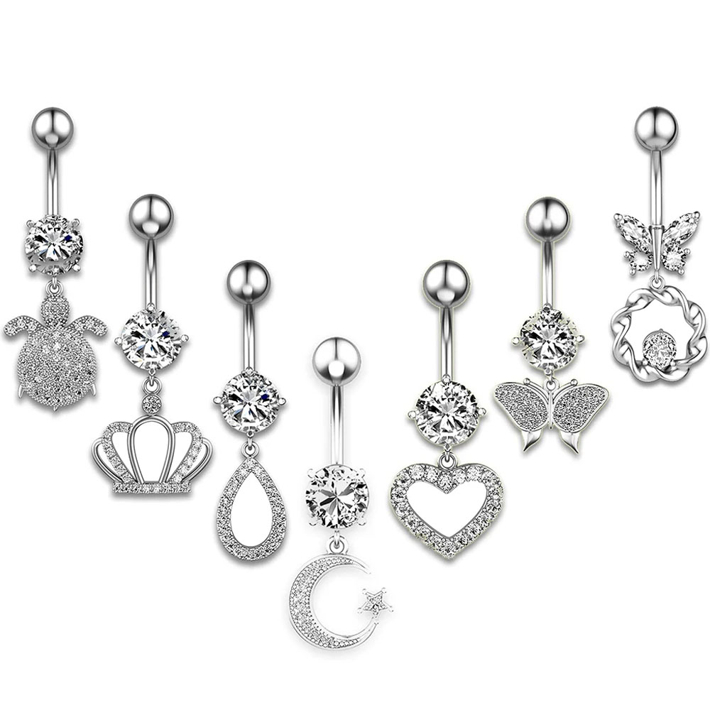 Набор из 7 штук: Кристальные к – обзор и цена Body Jewelry Surgical Steel