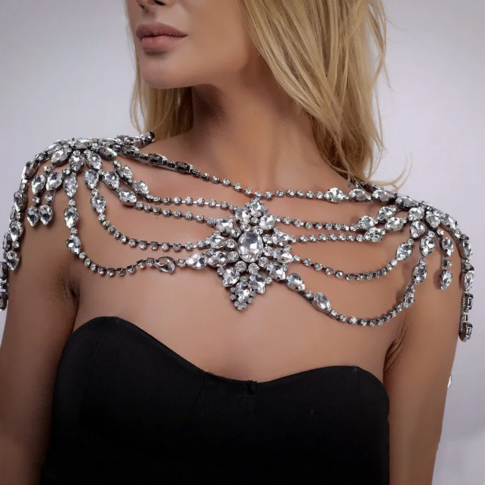Цепочка на плечо с кристаллами – обзор и цена Body Jewelry Necklace