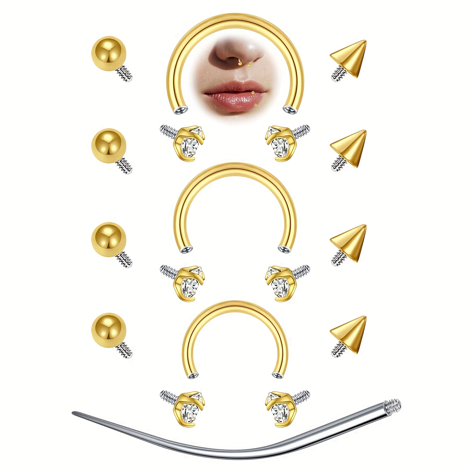12 шт., 16 г, кольца для перег – обзор и цена Body Jewelry Replacement Ball