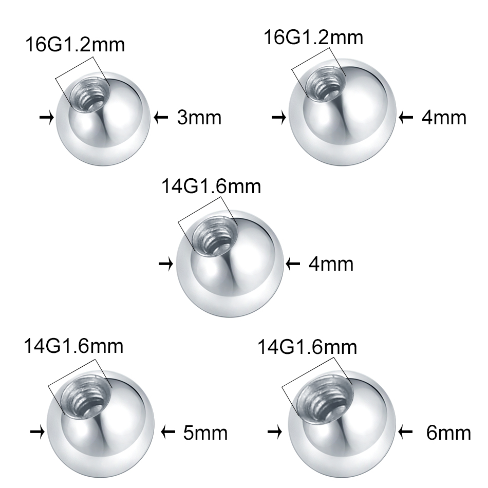 10 шт., сменные шарики из нерж – обзор и цена Body Jewelry Replacement Ball