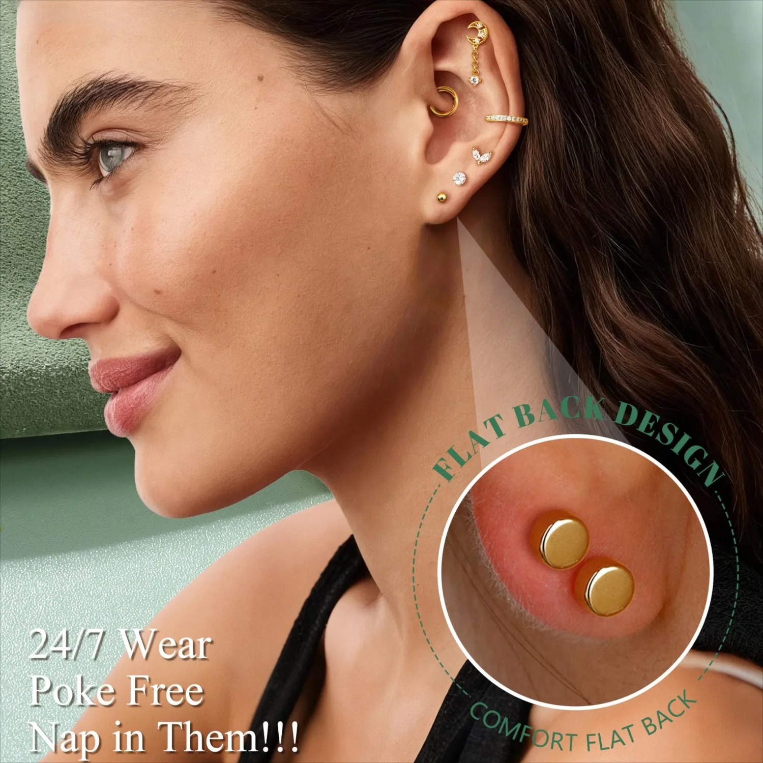 Серьги-гвоздики для хряща, 16  – обзор и цена Body Jewelry Surgical Steel