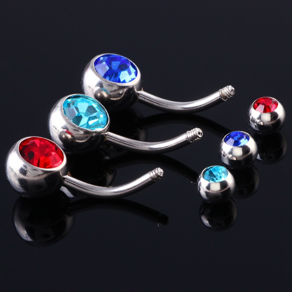 Кольцо для пупка с фианитом 31 – обзор и цена Body Jewelry Surgical Steel